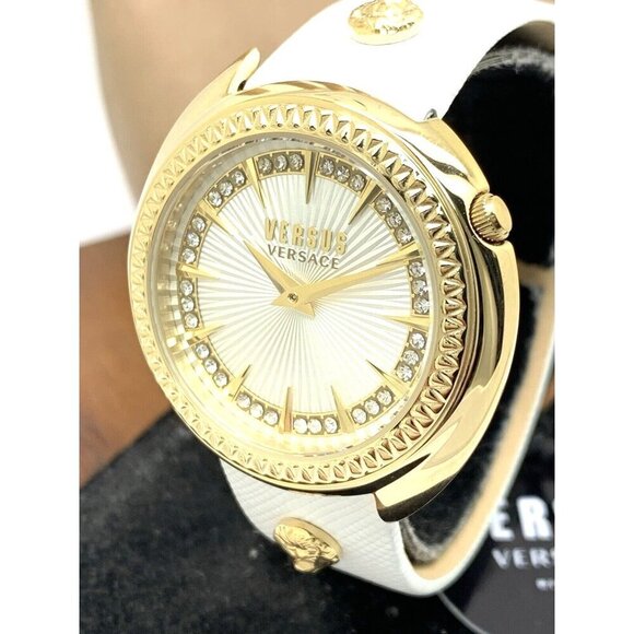 Versus by Versace Women's Watch VSPHF2921 Gold Case White Leather Band 3… - Picture 13 of 14